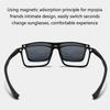 6 In 1 Men Optical Magnetic Sunglasses Clip Magnet Clip On Sunglasses Polaroid Clip On Sun Glasses With Box
