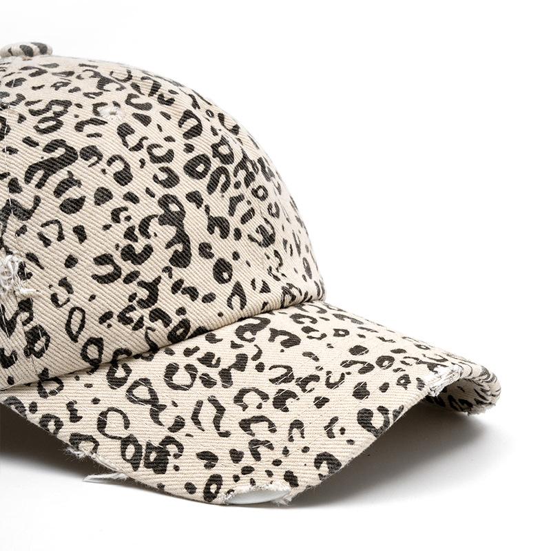 Leopard Print Baseball Cap Women Spring Summer Vintage Sun Hat Cap