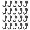 20 Pezzi Gancio per Pannello Perforato Forma a J Plastica Robusta Organizer Espositore Stoccaggio Gancio per Scaffale Officina Appendiabiti per Scaffale Garage