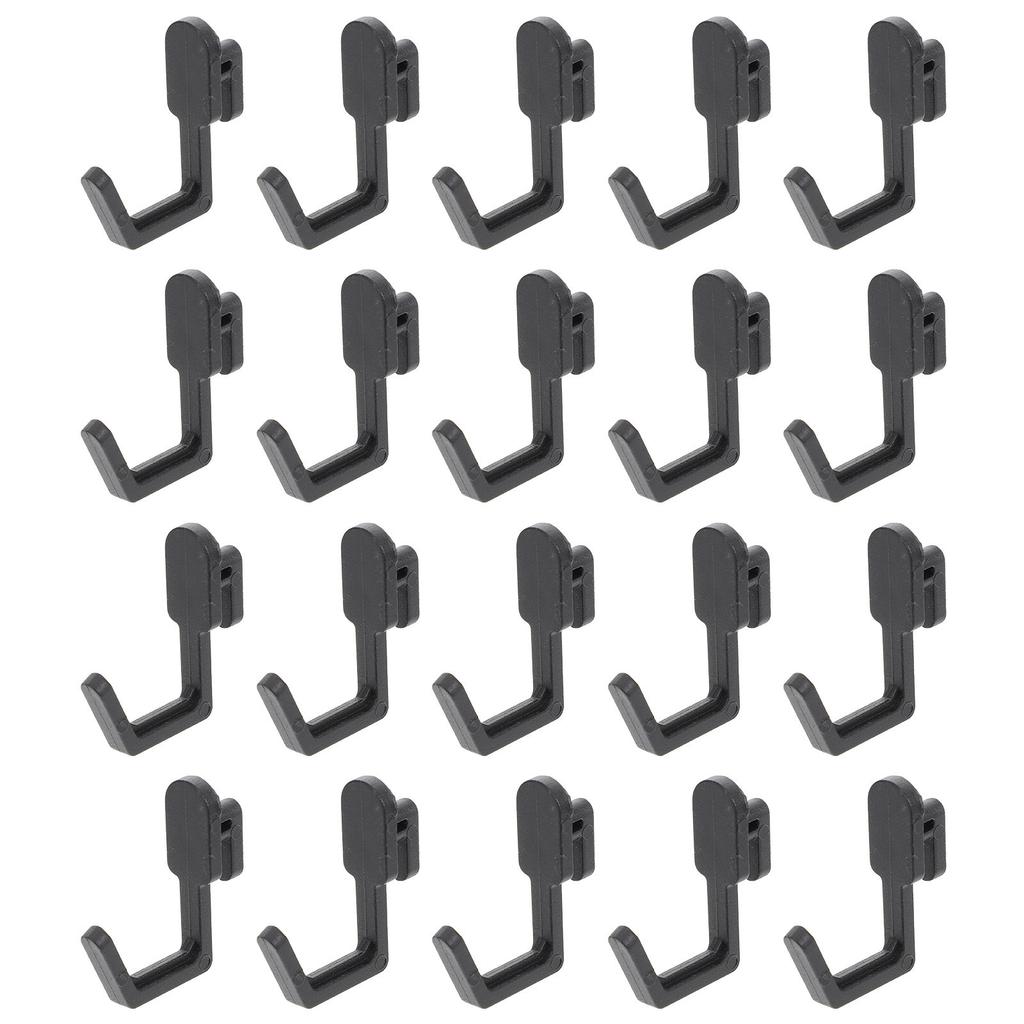 20 Pezzi Gancio per Pannello Perforato Forma a J Plastica Robusta Organizer Espositore Stoccaggio Gancio per Scaffale Officina Appendiabiti per Scaffale Garage