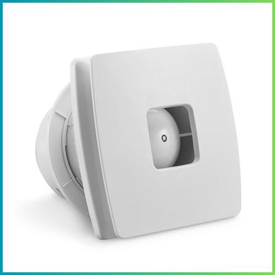Ventilateur de salle de bain silencieux avec capteur d'humidité + minuterie 100mm blanc