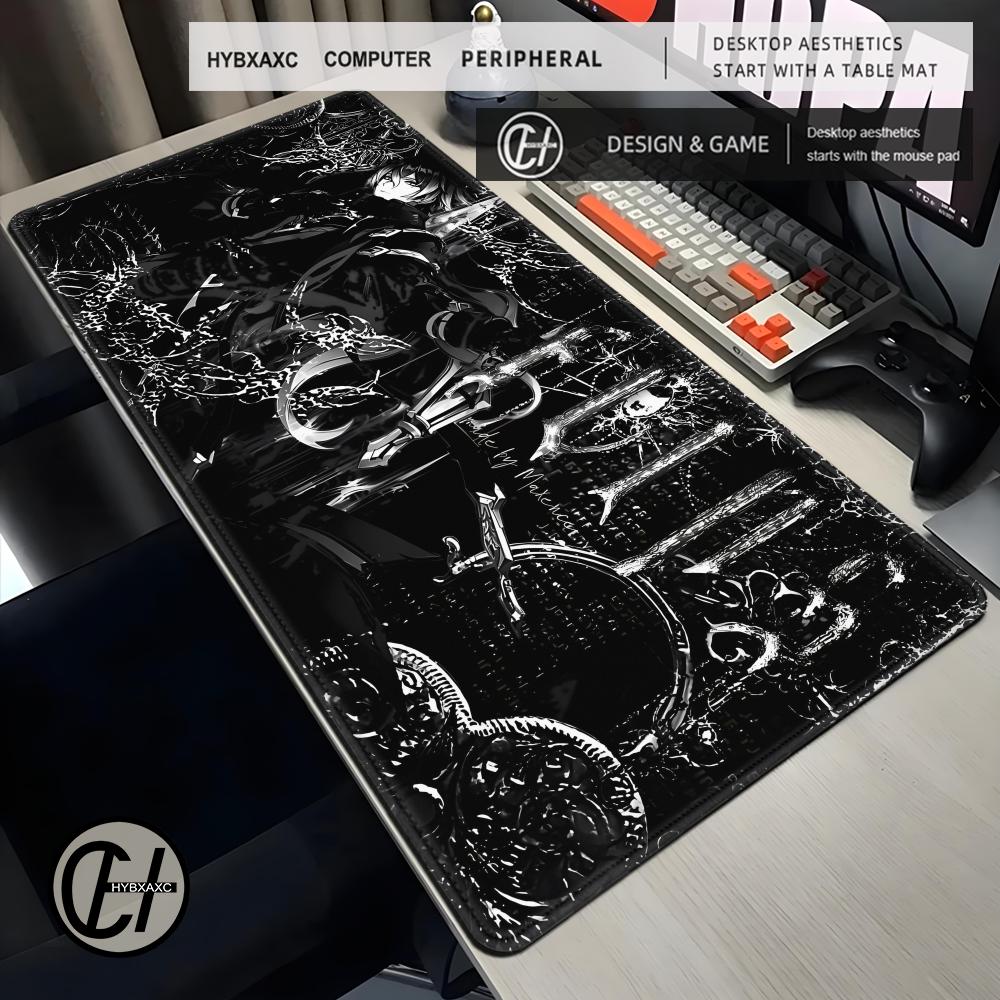 Black White Skull Desk Mat Large Rubber Mousepad Xl Gothic Horror Skeleton Mouse Pad Computer Pc Accessories Gaming Keyboard Mat
