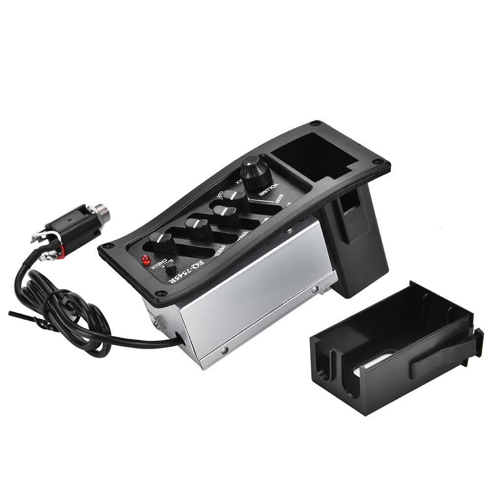 4-bånds forforsterker EQ pickuper forsterker pickup 6,5 mm utgang for akustisk gitar (uten pinne)