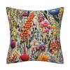Vibrant 3D Printed Wildflower Meadow–Colorful Boho Floral Decorative Throw Pillow Cover Cotton Linen Cushion Cover