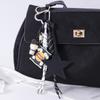 Popcorn Potato Chips Star Shaped Keychain PU Leather Star Keyring  Children Girl