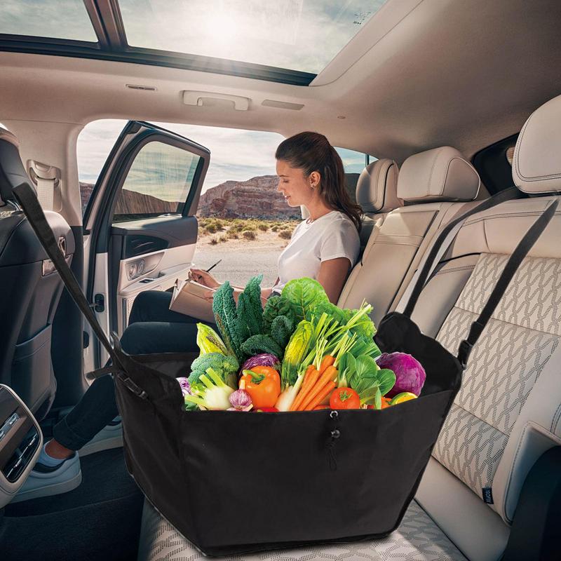Car Seat Storage Hammock Passenger Seat Storage Travel Bag High Capacity Reusable Tear Resistant Oxford Cloth Behind Seat Car