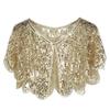 Sequins Lace Shawls Palaces Styles Women Shawls Sunscreen Hollows Out Cloak Tippet for Travel and Shopping