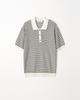 EZIO Linen Stripe Polo Knit_Ivory