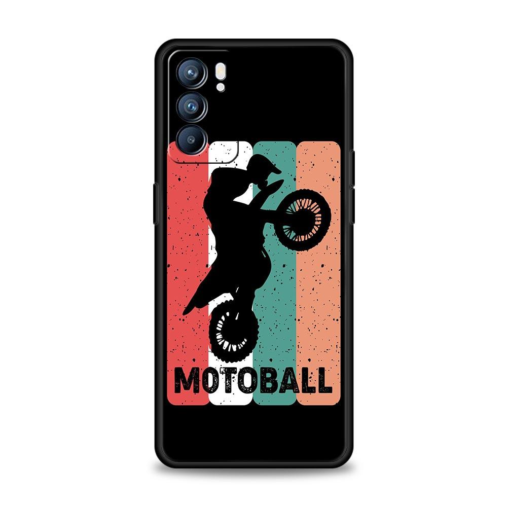 Moto Cross Motorcycle Phone Case For OPPO Find X5 A54 A53 A52 A9 2020 A15 A95 A76 A74 A12 Reno7 SE Reno6 Pro Plus 5G Cover