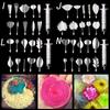 14 Stil 3D Gelatine Kuchenform Gelee Kunst Pudding Blumen Edelstahl Düse Spritze Nadel Set Kuchen Dekorationswerkzeuge