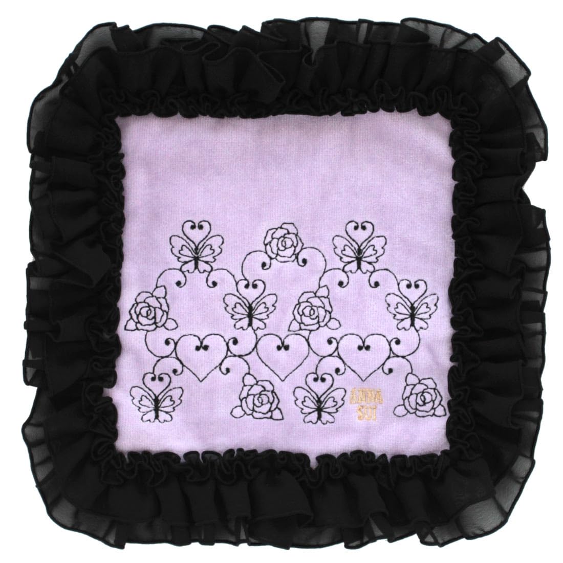 

ANNA SUI Large Towel Handkerchief with Gathered Ruffles Towel Hand Towel (28cm) (Purple) Women s 001219-0001-03 фиолетовый