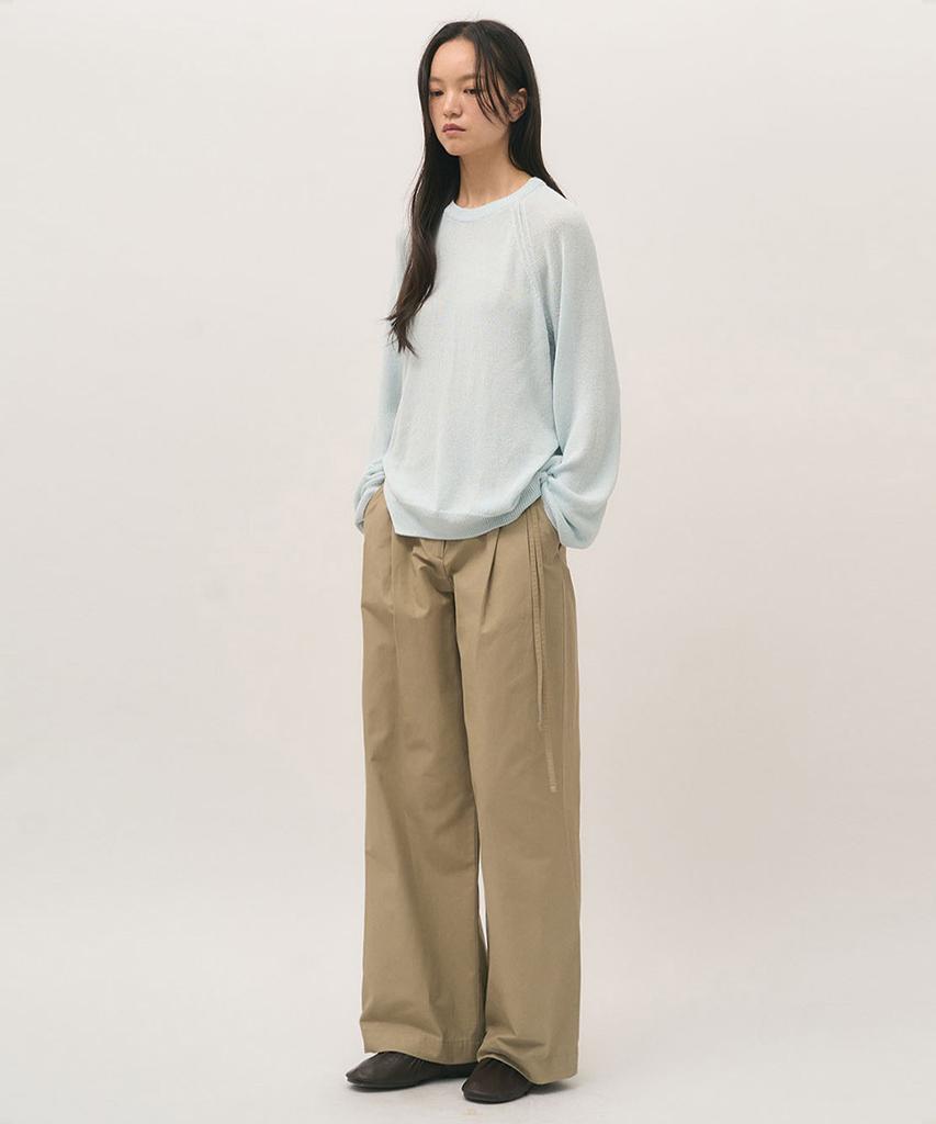 Leopeusaideuhwaiteulabel Twist Raglan Knit Ice Blue