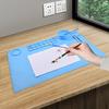 1 Set Painting Mat Waterproof Elasticity Foldable Anti-scratch DIY Silicone Grooved Design Drawing Pad School Accessory