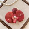 Butterfly Orchid Orchid Flower Hairpin Pearl Girl Hair Clip Simple Flower Hair Clip  Summer