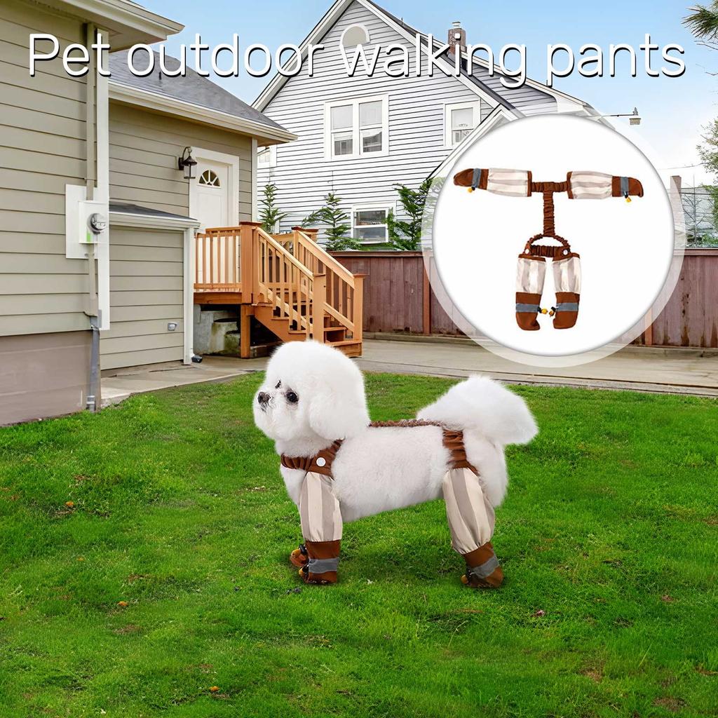 Spring And Summer Dog Outings With Proof Pants, Feet Wrapped, Small Bear Waterproof And Dirt Proof, Small Dog Walking, Pet Dog Clothes