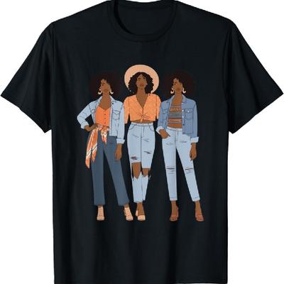 Mois de l'histoire des Noirs - T-shirt Cowgirl Noire Western Rodéo Mélanine