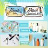 Trendy Large Capacity Makeup Bag Visible Beach Theme Cosmetic Bag Portable Multi-Functional Storage Bag