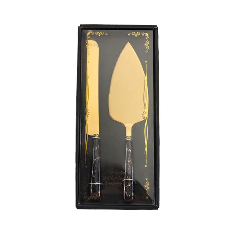 Sada špachtle na dort dárková nerezová ocel keramická rukojeť nůž na dort špachtle na dort dárková krabička sada CST