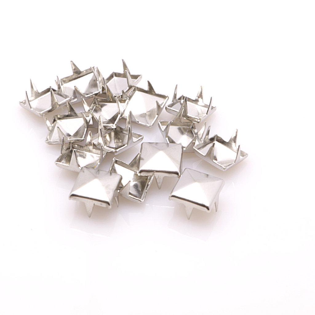 

Набор из 100 штук фурнитуры для одежды, сумок и обуви сделай сам: Полые заклепки и квадратные шипы 100 pieces per bag