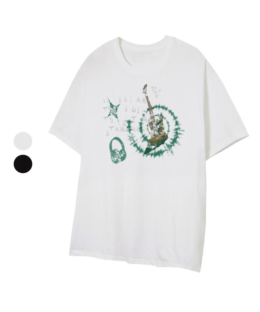 STANDARDERROR 87-Stan319 Electric Garage Crack Solid Short Sleeve T-Shirt (2 Colors)