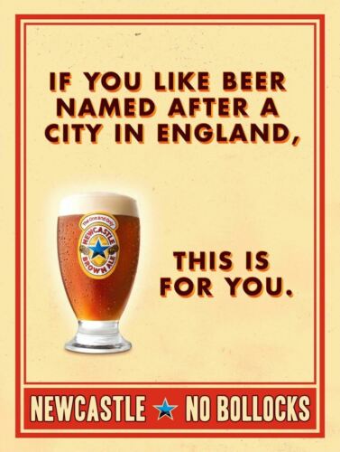 

Newcaster Brown Retro Metal Tin Sign Pub Bar man cave garage Shed GiftAluminum 20x30cm（7.8x11.8inch）