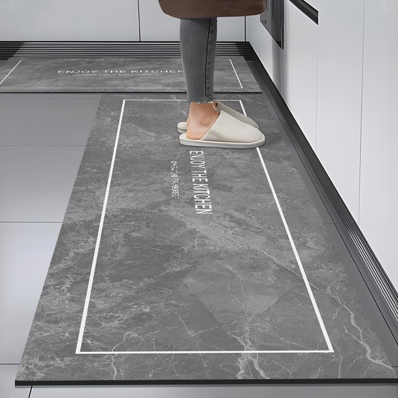 Simple Style Dirt-Resistant, Anti-Slip Kitchen Mat - Water-Absorbing Entrance and Floor Carpet