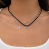 Accessories, simple sweet and cool titanium steel star neck necklace, versatile thin chain geometric metal item decoration