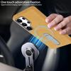 Suede Magnetic Wireless Charging Protective Phone Case with Metal Stand for Galaxy S24 Ultra/ S25 Ultra, Metal Camera Protection