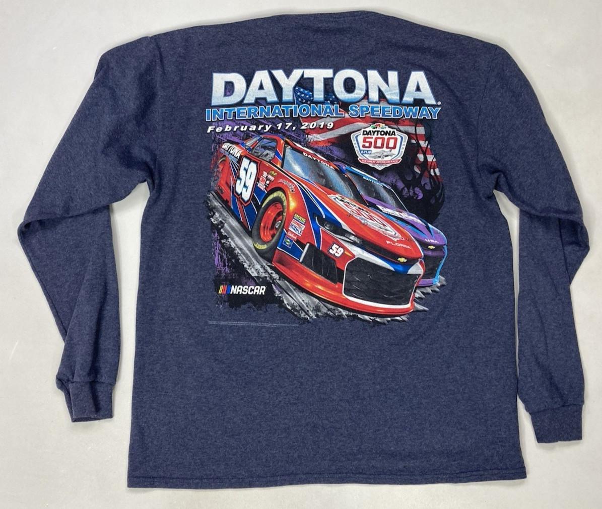 Nascar Daytona 500 International Speedway 2019 Race Graphic T-shirt Men Large S