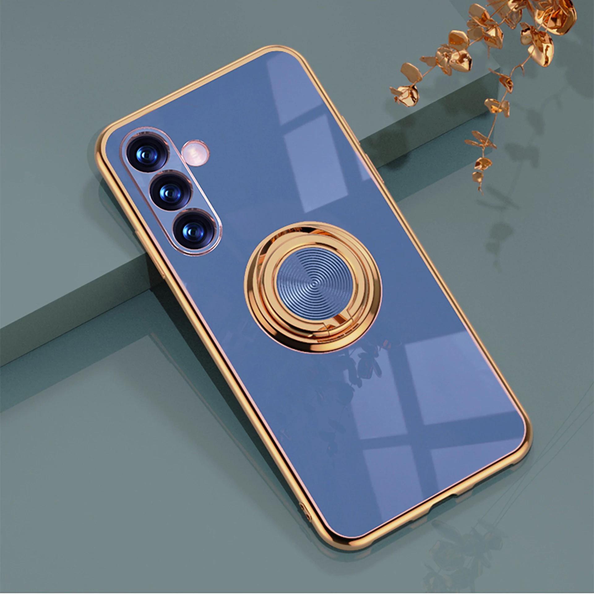 

Чехол-бампер из ТПУ с кольцом-держателем для Samsung Galaxy S25 S24 S23 S22 S21 S20 Note 20 Ultra Plus FE Ударопрочный Защитный Задняя крышка For Samsung S23