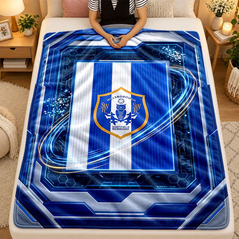Flannel BlanketSheffield Wednesday Football Warm Soft Throw Blanket for Indoor Sofa Bed Living Room Use
