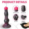 Large Dog Knot Ejacultion Dildo With Sucker Spray Liquid Function Sex Toys For Women/Men/Couple Purple Silicone Squirting Penis