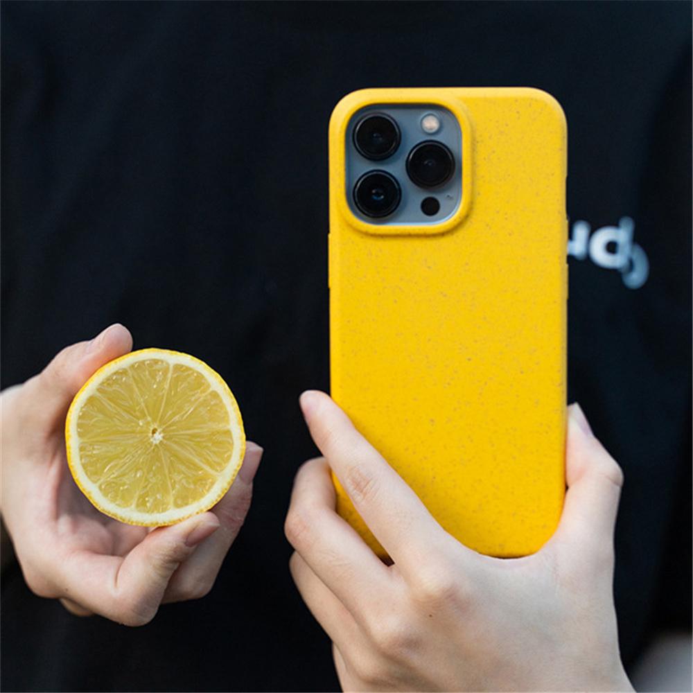 Shockproof Matte Wheat Straw Silicone Phone Case For For Iphone 17 16 1 14 Plus 12 11 13 Pro Max Mini XS X XR Eco-friendly Cover