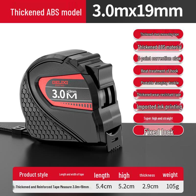 Delixi Household Steel Tape Measure 3m x 19mm