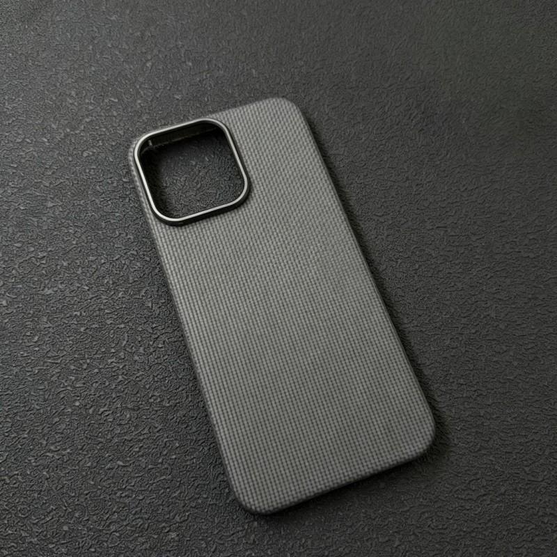 Kevlar Phone Case IPhone 15 Series Ultra Thin Matte Full Cover Shockproof Carbon Fiber Design Business Style