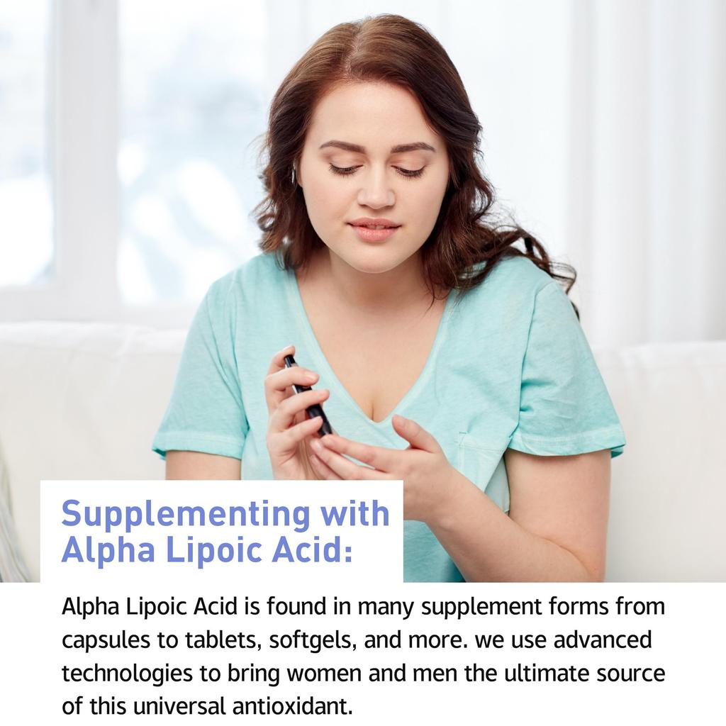Alpha-lipoic acid capsules, lipoic acid extract, nutritional supplement, suitable for both men and women.