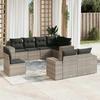 VidaXL Garden Lounge Set with Cushions 8 Pcs, Patio Sofas, Furniture Set, Outdoor Terrace Furniture, Grey 3222841