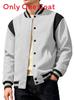 American West Coast Mens Casual Bomber Jacket With Padded Splice For Streetwear Style
