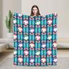 Snoopy Santa Merry Christmas Blankets Fleece Summer  Multi-function Lightweight Thin Throw Blankets for Home Office Bedspread