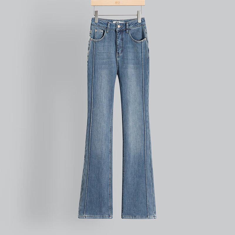 

Women s Tachi Fleece-Lined Washed High-Waist Slim Bootcut Jeans XL