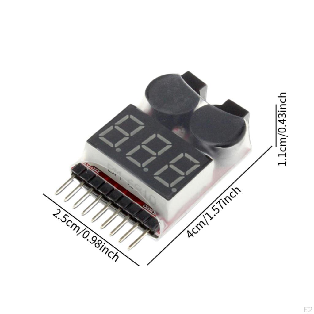 1-8S Battery Tester Low Voltage Buzzer Alarm High Performance Accessories Checker