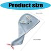 Cartoon Rabbit Hair Towel Wrap Hair Dry Hat Absorbent Hair Drying Towel Hair Towel with Button for Bathroom