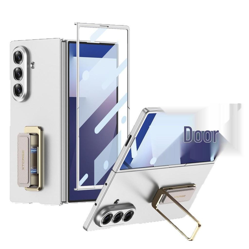 Samsung Z Fold7 Wristband Stand Case - Solid Color, Advanced Protection, Full Coverage, Business Style.