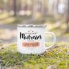 Merci Maitresse French Printed Mug Creative Coffee Cups Drinks Dessert Milk Enamel Cup Vintage Handle Drinkware Gift for Teacher