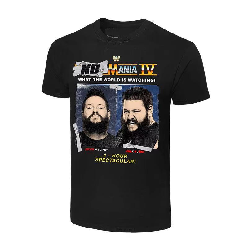 Letní pánské nové 3D potisk proslulý zápasník Kevin Owens tričko dámské dětské streetové sporty velká velikost módní top s kulatým výstřihem