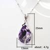 Fashion Water Drop Collarbone Chain, Creative Amethyst Pendant Neck Chain, Valentine'S Day Gift.