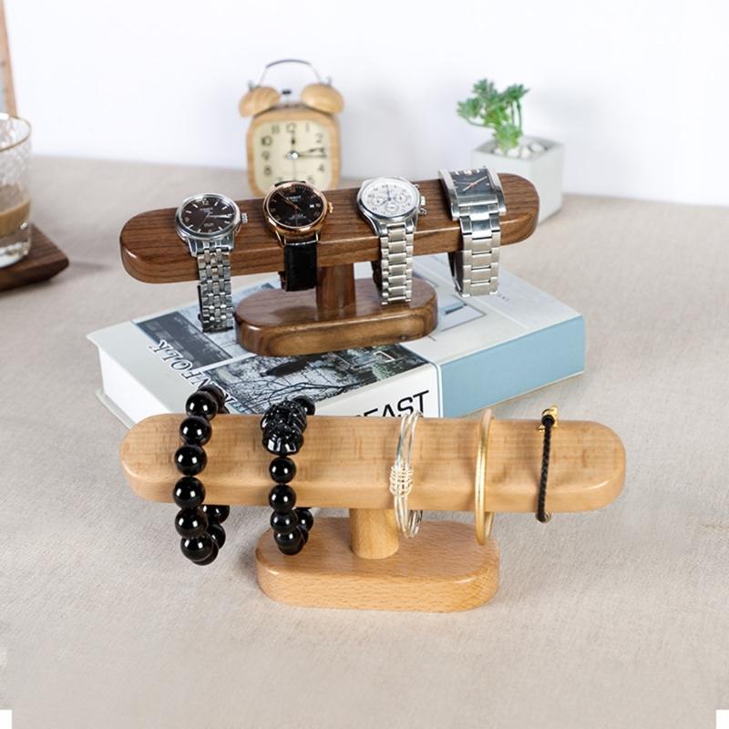 Watch Bracket Wood Watch Storage Rack Table Watch Display Rack Bracelet Necklace Rack Jewelry Organizer-Case For Selling