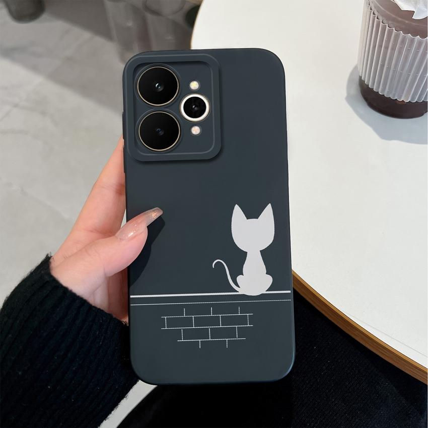 

Для Realme 15 C33 C35 C25Y Note 70 70T 15T 15X C21Y C71 C73 Мягкий силиконовый чехол для телефона Мультяшный котенок Узор Противоударный защитный чехол для Realme Capa Realme 15
