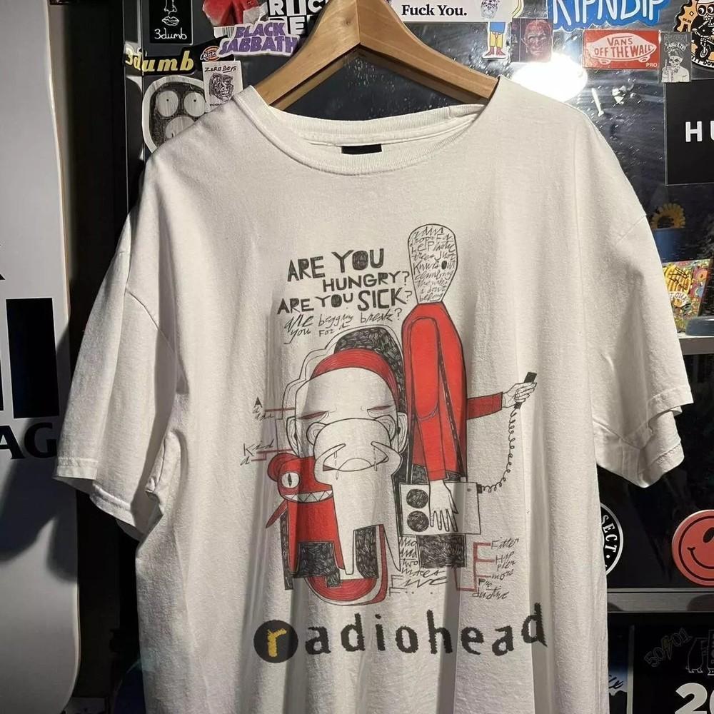

Футболка Radiohead Белая Хлопковая С Коротким Рукавом Унисекс S-5XL KH13259 Унисекс Футболка XXXL