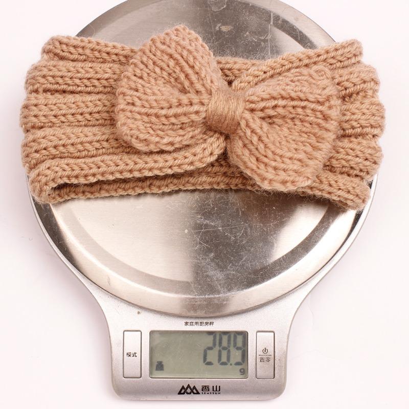 Autumn and Winter Baby Wool Headband, Baby Solid Color Comfortable Bow Hair Accessories, Children's Headband